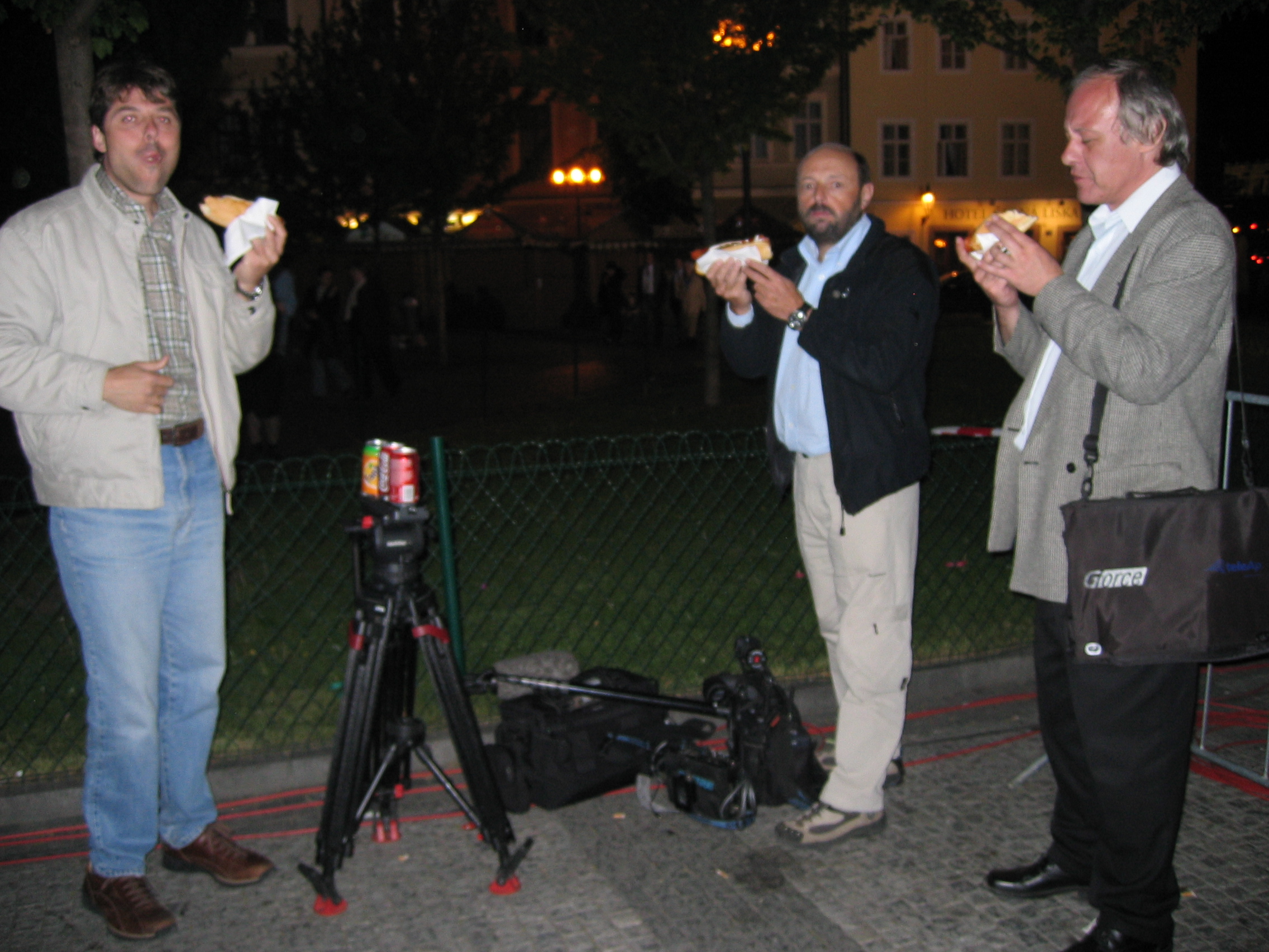 Praga, 2004. Rodaje nocturno