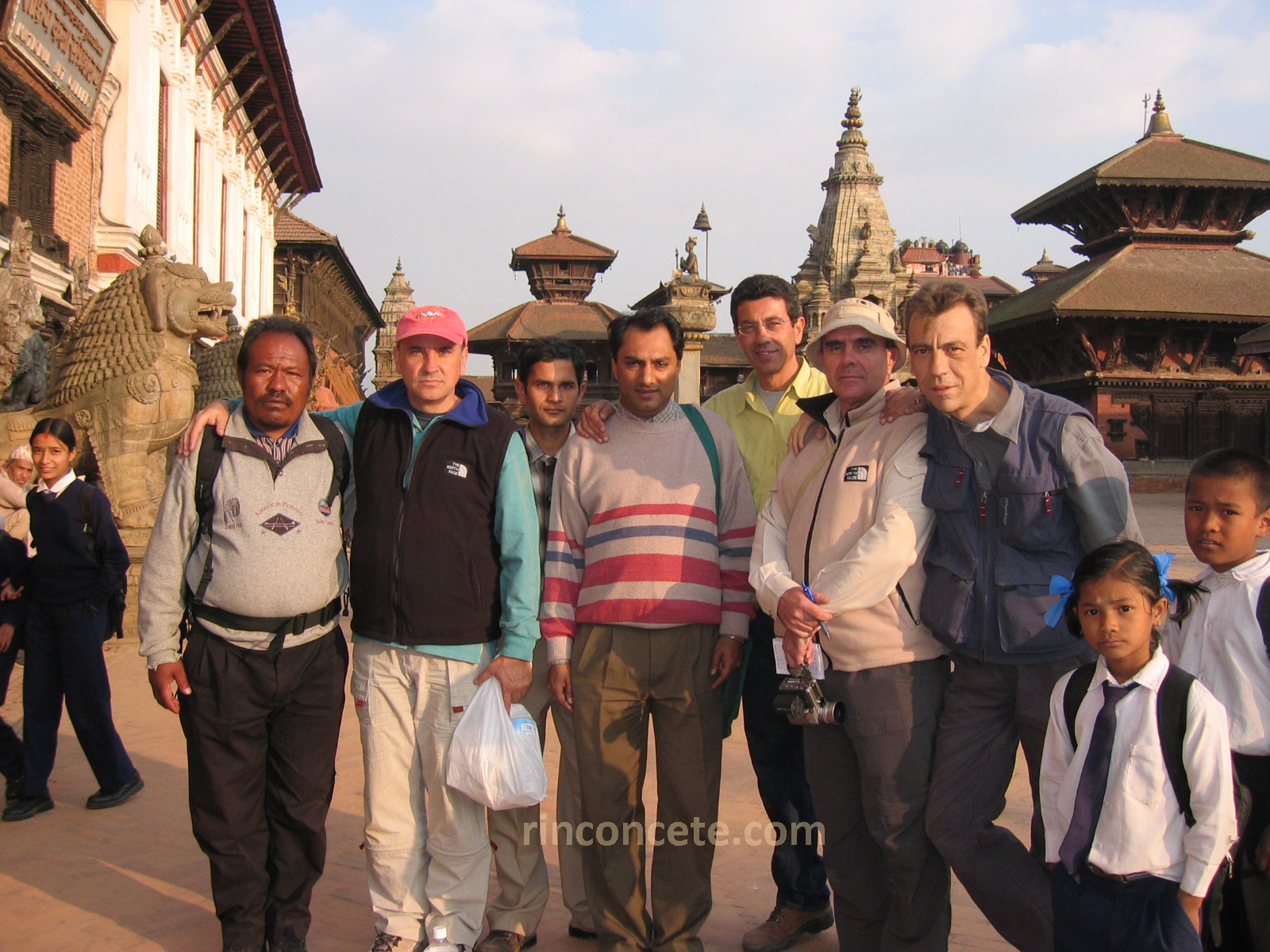 Nepal, 2004. El equipo en Bhaktapur