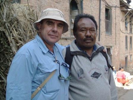 Nepal, 2004. Burpa y yo en Bagmati