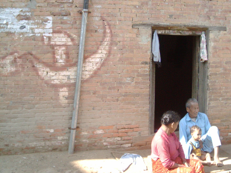 Nepal, 2004. El signo maoista