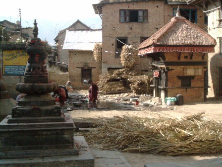 Nepal, 2004. Plaza de Bagmati