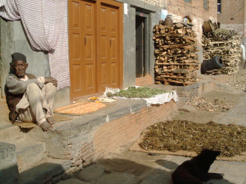 Nepal, 2004. Secando la cosecha